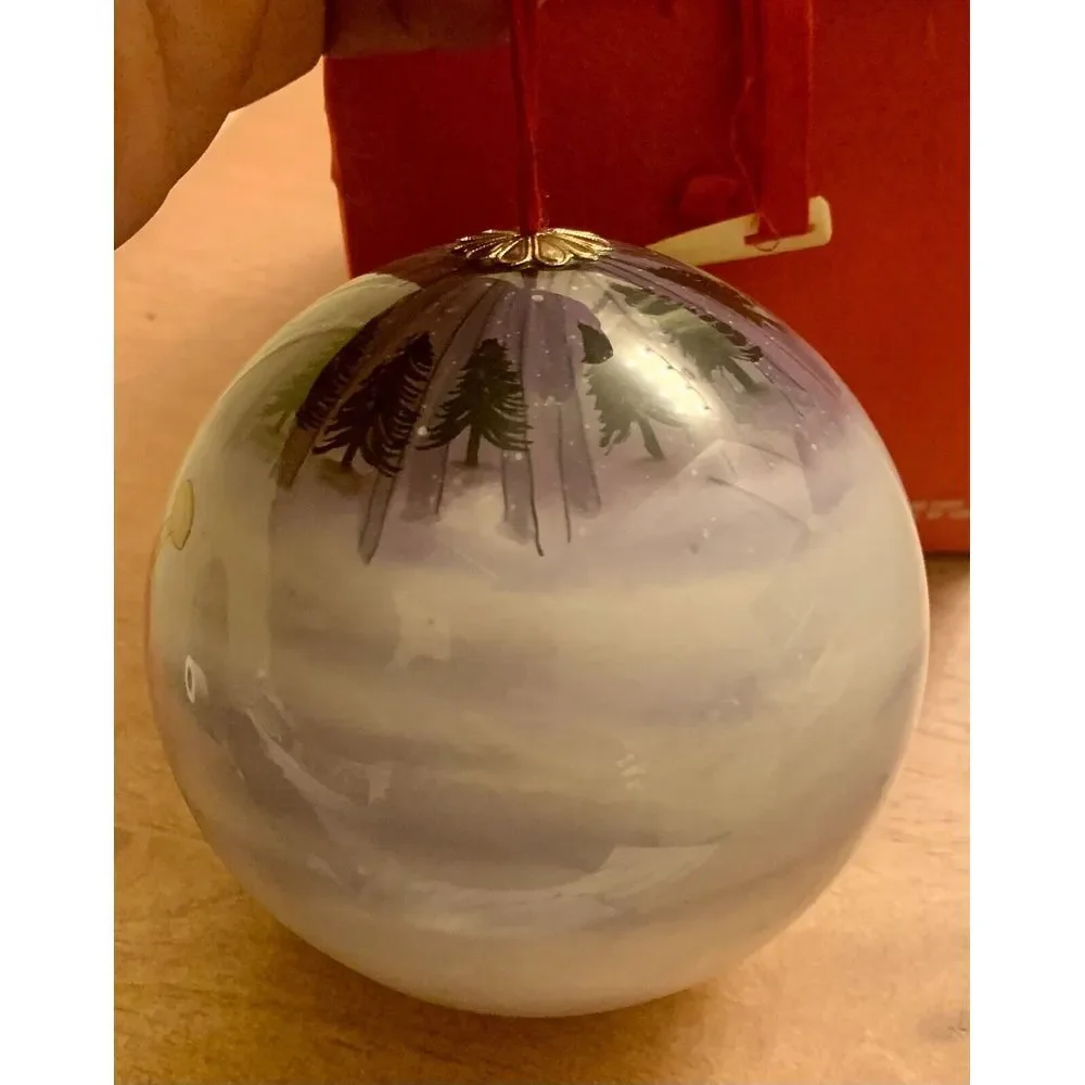 Jolly Old World St. Nicholas Glass Blown Hand Painted Christmas Ornament‎
